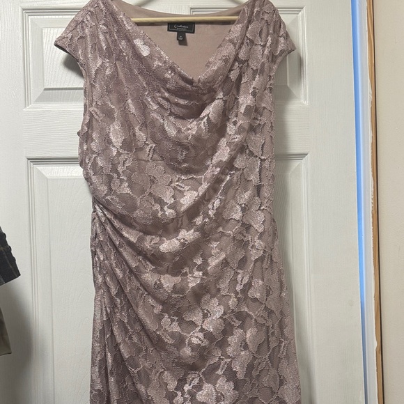 Dress Barn Mauve Lace Midi Dress - Picture 3 of 5